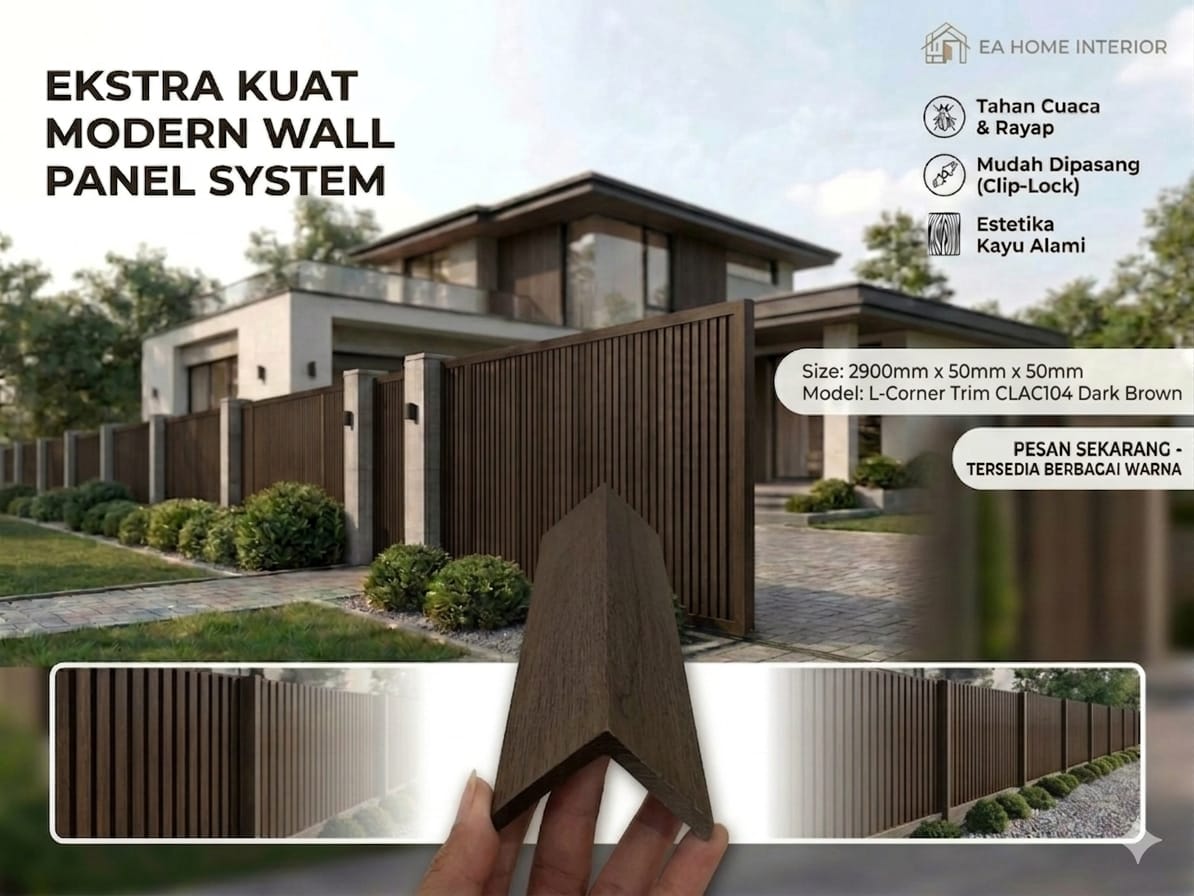 Lis Siku L Outdoor WPC Wall Panel CC 04 COFFEE Panjang 290cm